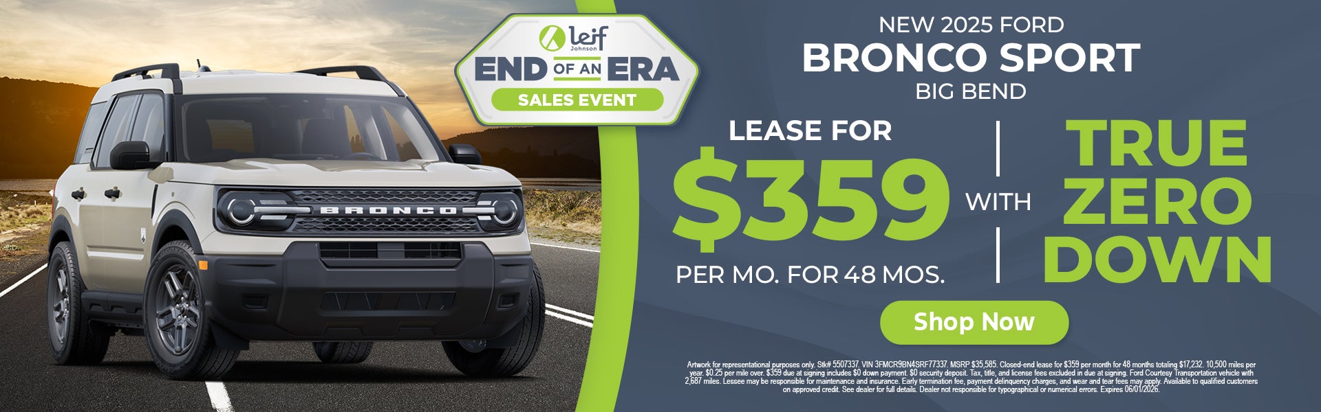 Ford Bronco Sport lease deal