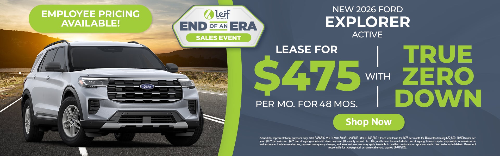 Ford Explorer lease deal